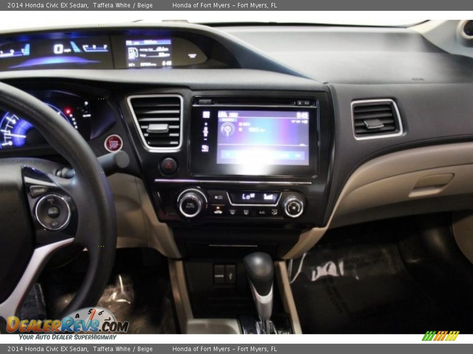 2014 Honda Civic EX Sedan Taffeta White / Beige Photo #15