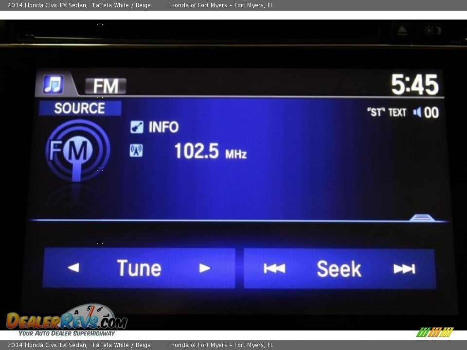 2014 Honda Civic EX Sedan Taffeta White / Beige Photo #17