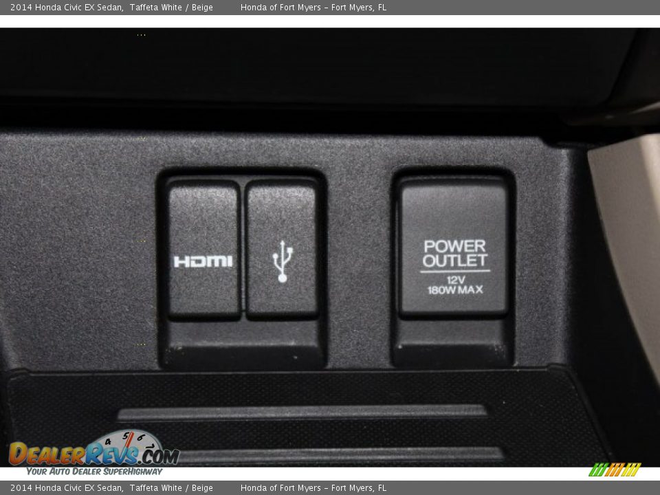 2014 Honda Civic EX Sedan Taffeta White / Beige Photo #19