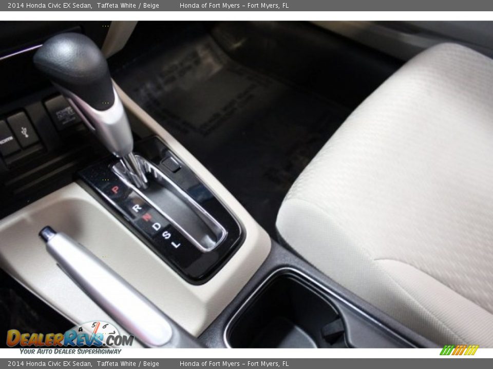 2014 Honda Civic EX Sedan Taffeta White / Beige Photo #20