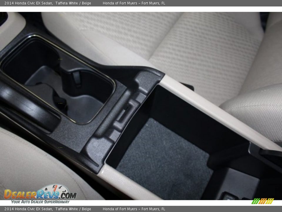 2014 Honda Civic EX Sedan Taffeta White / Beige Photo #21