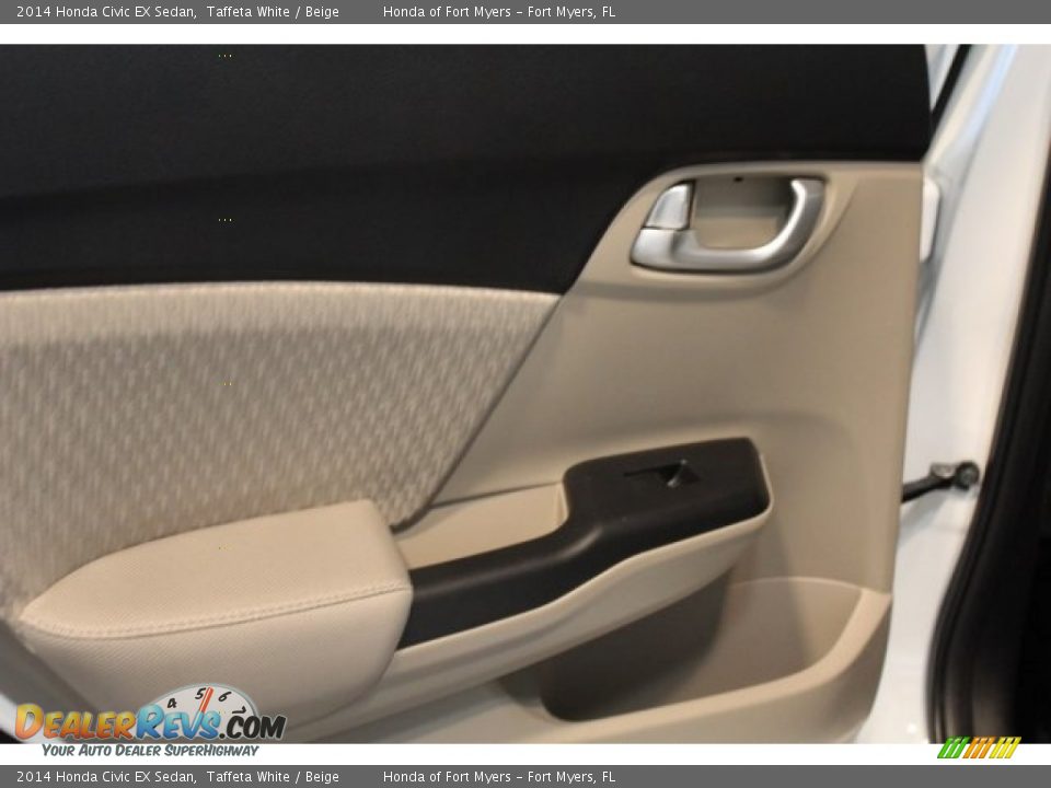 2014 Honda Civic EX Sedan Taffeta White / Beige Photo #24