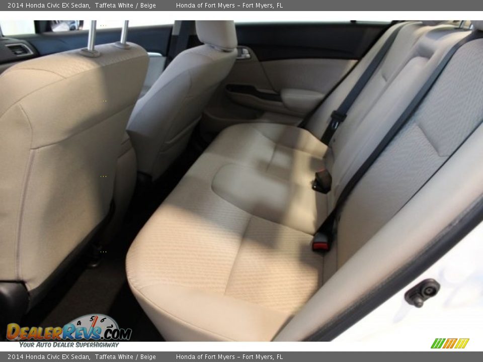 2014 Honda Civic EX Sedan Taffeta White / Beige Photo #25