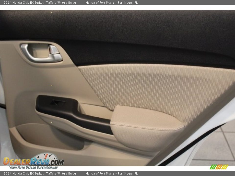 2014 Honda Civic EX Sedan Taffeta White / Beige Photo #27