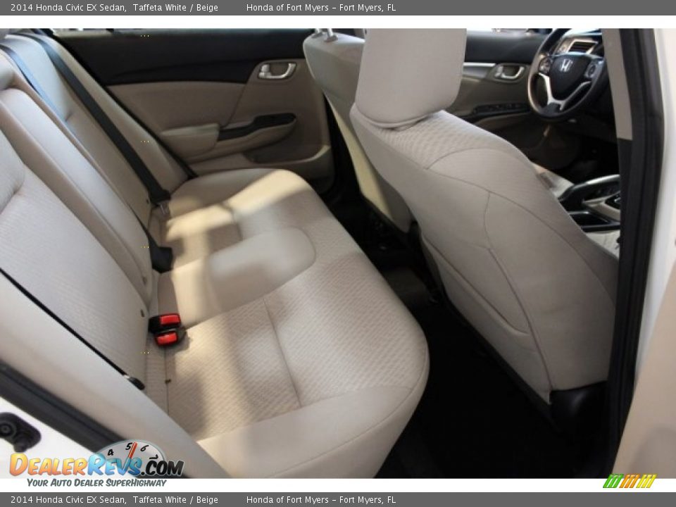 2014 Honda Civic EX Sedan Taffeta White / Beige Photo #28