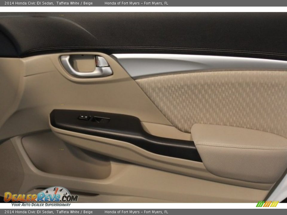 2014 Honda Civic EX Sedan Taffeta White / Beige Photo #29