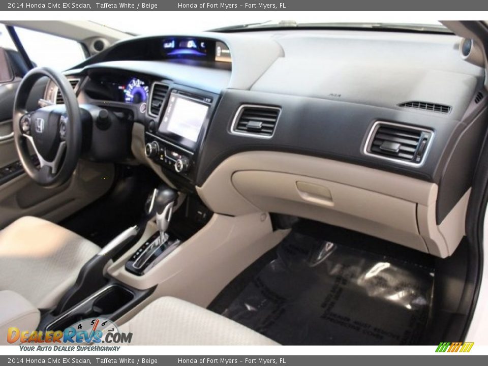 2014 Honda Civic EX Sedan Taffeta White / Beige Photo #31
