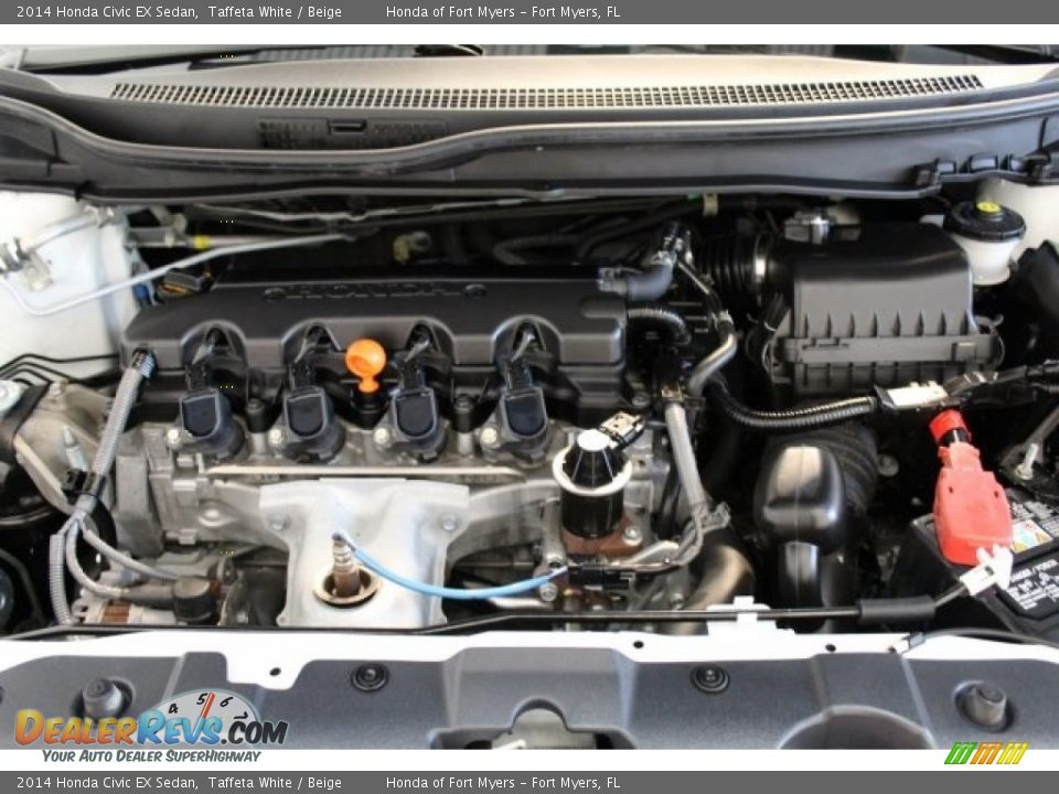2014 Honda Civic EX Sedan Taffeta White / Beige Photo #32
