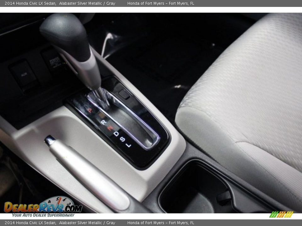 2014 Honda Civic LX Sedan Alabaster Silver Metallic / Gray Photo #20