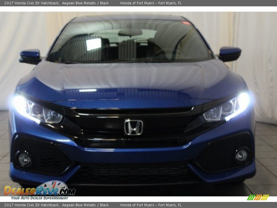2017 Honda Civic EX Hatchback Aegean Blue Metallic / Black Photo #4