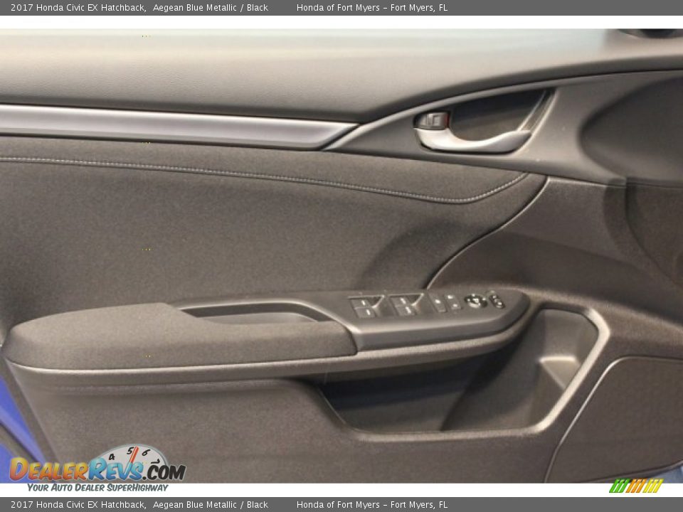 2017 Honda Civic EX Hatchback Aegean Blue Metallic / Black Photo #7