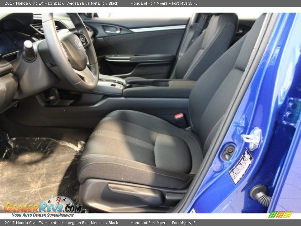 2017 Honda Civic EX Hatchback Aegean Blue Metallic / Black Photo #9