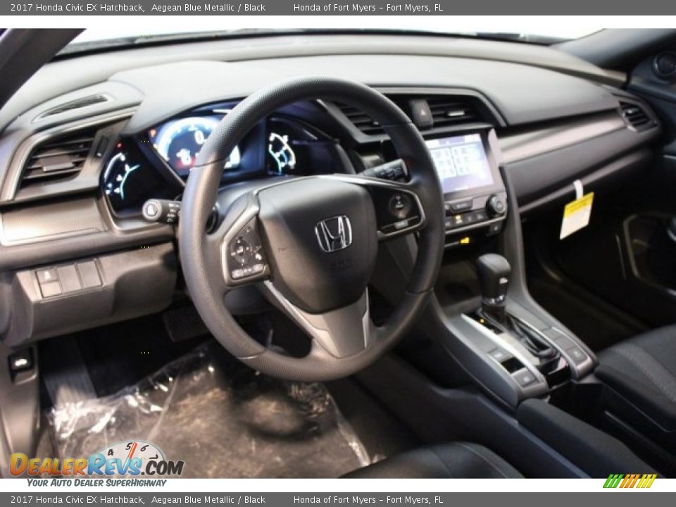 2017 Honda Civic EX Hatchback Aegean Blue Metallic / Black Photo #10