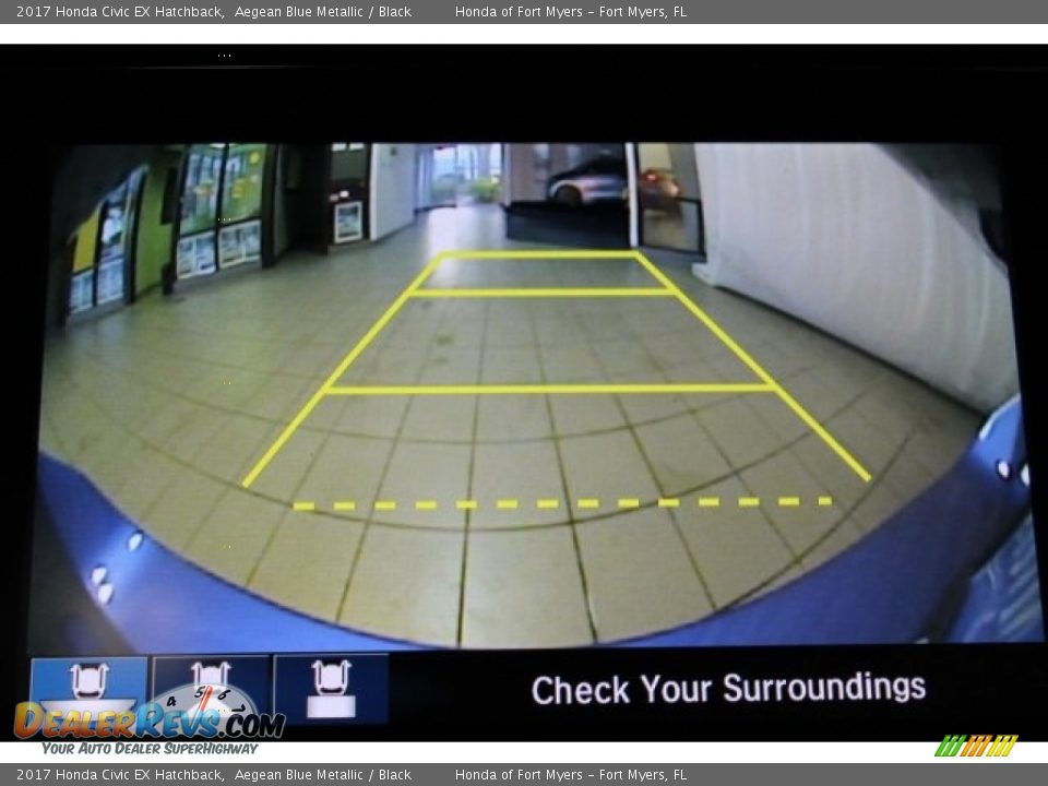2017 Honda Civic EX Hatchback Aegean Blue Metallic / Black Photo #17