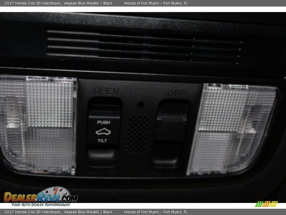 2017 Honda Civic EX Hatchback Aegean Blue Metallic / Black Photo #20