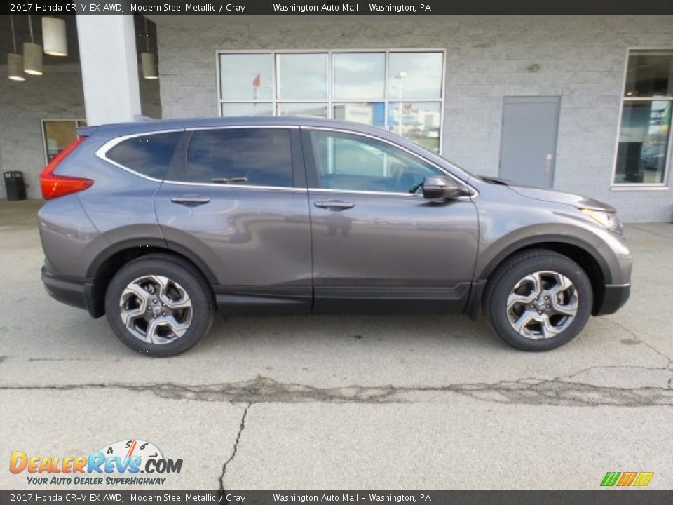 2017 Honda CR-V EX AWD Modern Steel Metallic / Gray Photo #2