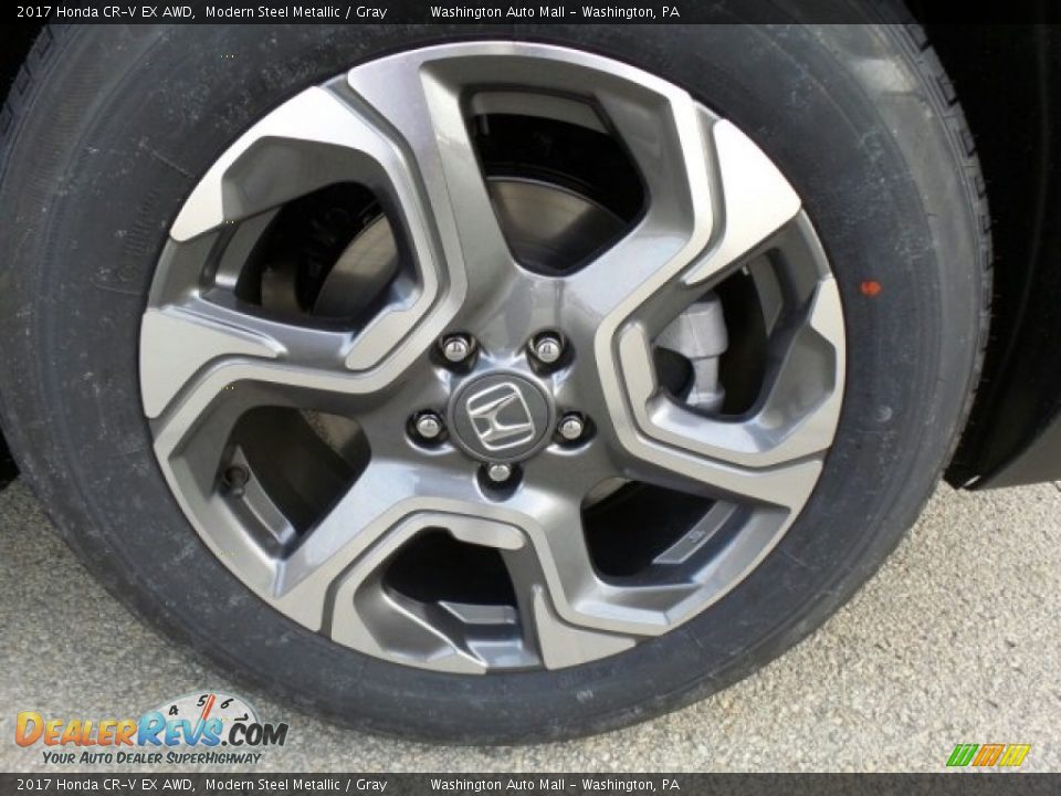 2017 Honda CR-V EX AWD Modern Steel Metallic / Gray Photo #3