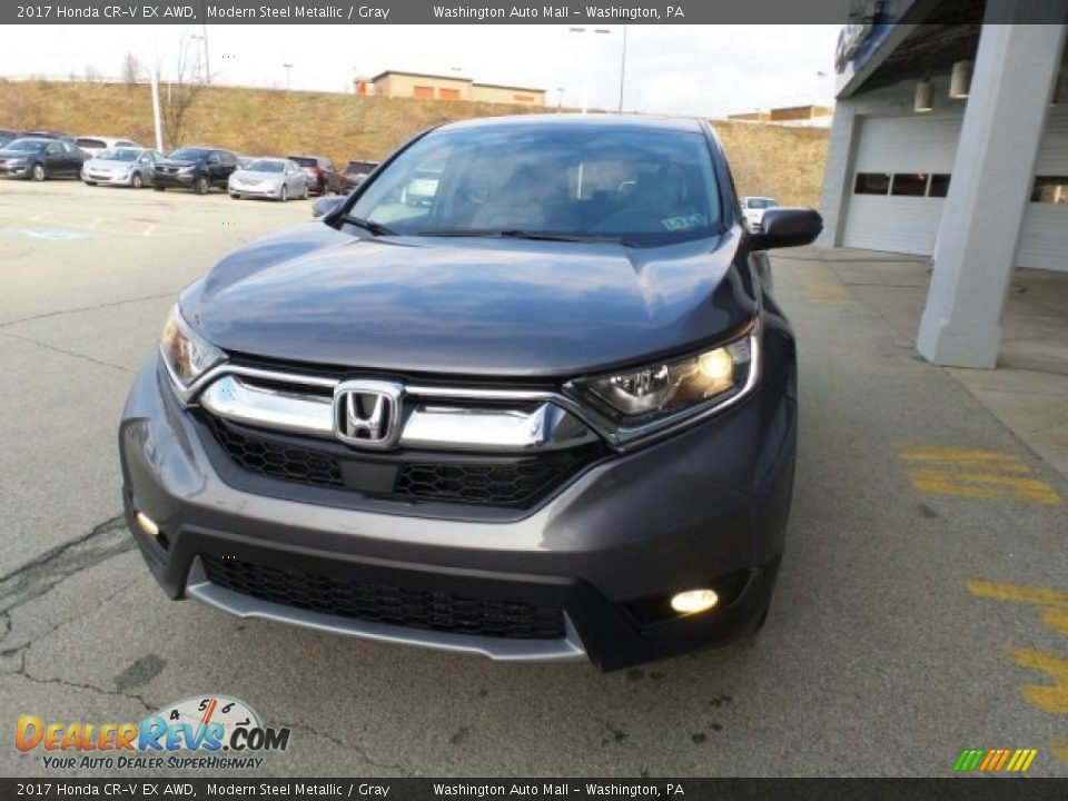 2017 Honda CR-V EX AWD Modern Steel Metallic / Gray Photo #4