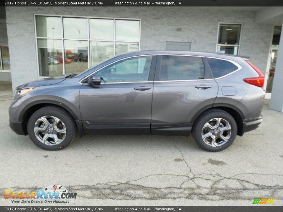 2017 Honda CR-V EX AWD Modern Steel Metallic / Gray Photo #6