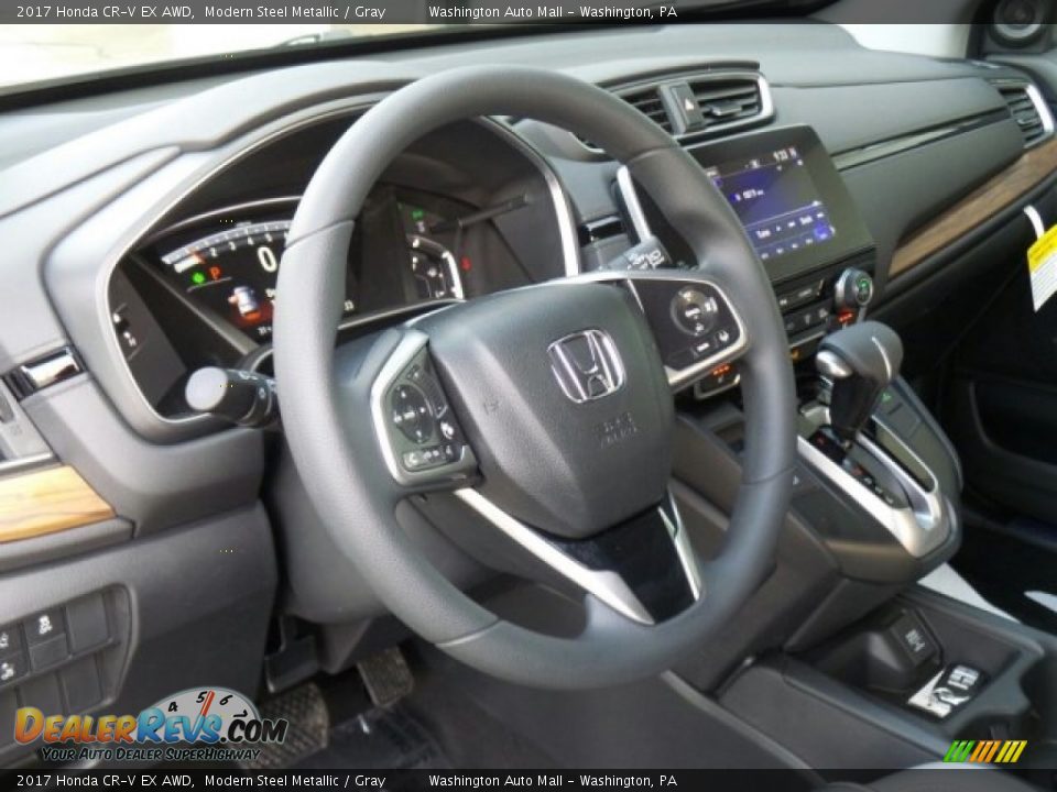 2017 Honda CR-V EX AWD Modern Steel Metallic / Gray Photo #9