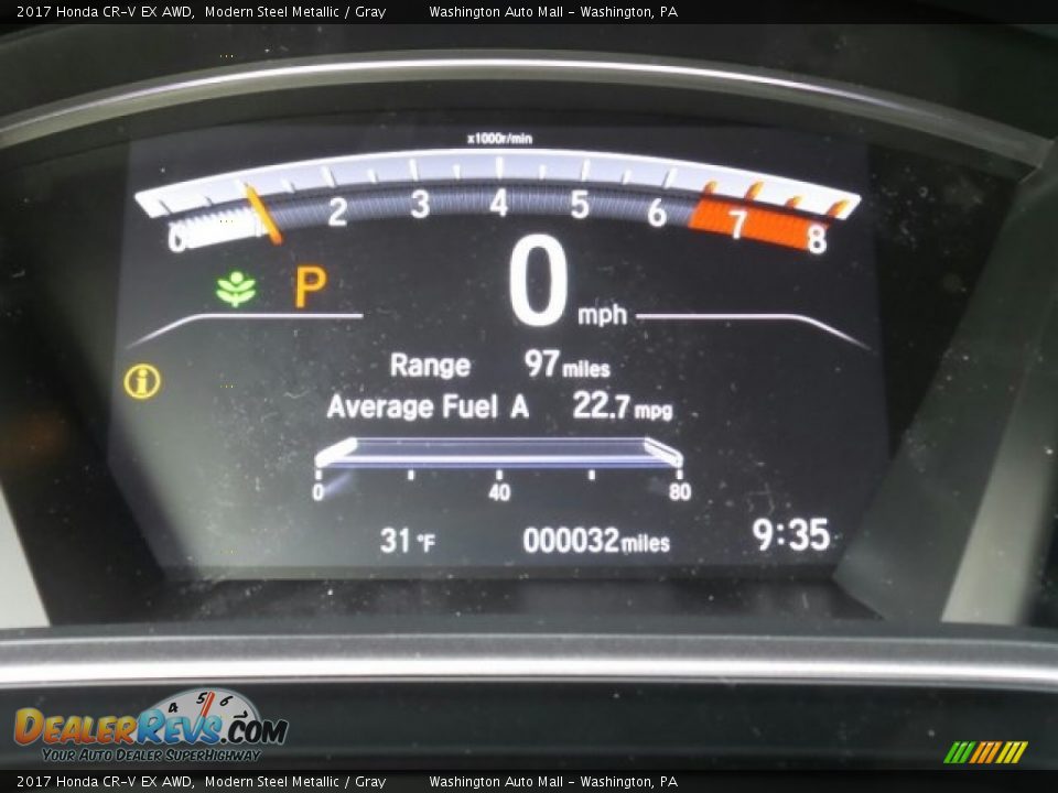2017 Honda CR-V EX AWD Modern Steel Metallic / Gray Photo #18