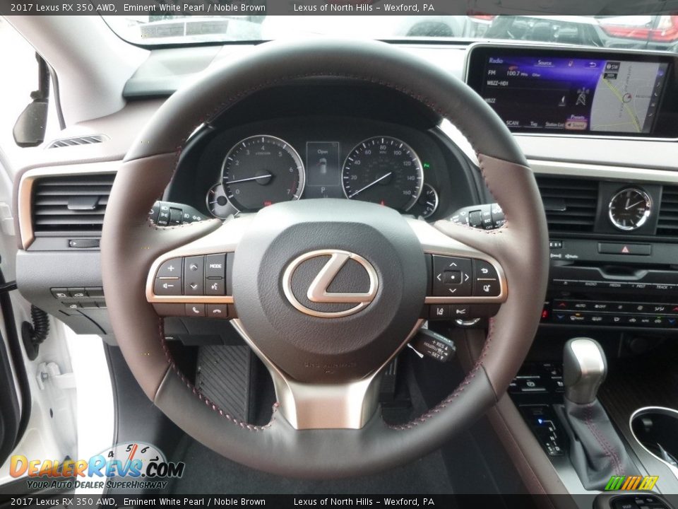 2017 Lexus RX 350 AWD Eminent White Pearl / Noble Brown Photo #13