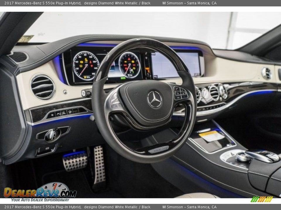 2017 Mercedes-Benz S 550e Plug-In Hybrid designo Diamond White Metallic / Black Photo #5