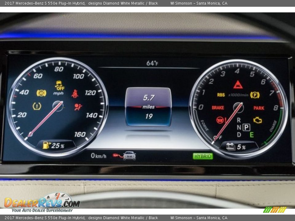 2017 Mercedes-Benz S 550e Plug-In Hybrid designo Diamond White Metallic / Black Photo #7
