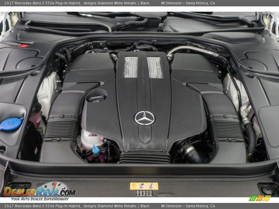 2017 Mercedes-Benz S 550e Plug-In Hybrid designo Diamond White Metallic / Black Photo #9