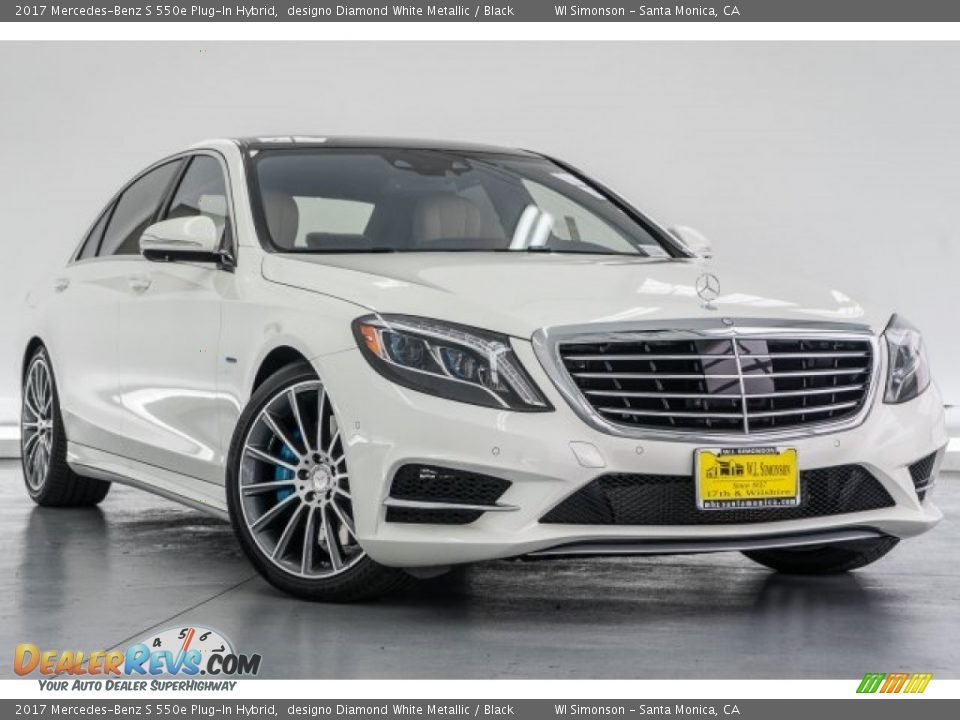 2017 Mercedes-Benz S 550e Plug-In Hybrid designo Diamond White Metallic / Black Photo #12
