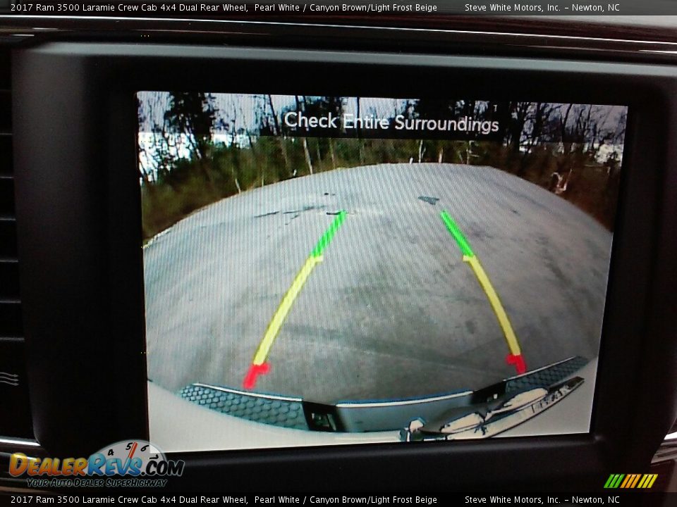 2017 Ram 3500 Laramie Crew Cab 4x4 Dual Rear Wheel Pearl White / Canyon Brown/Light Frost Beige Photo #16