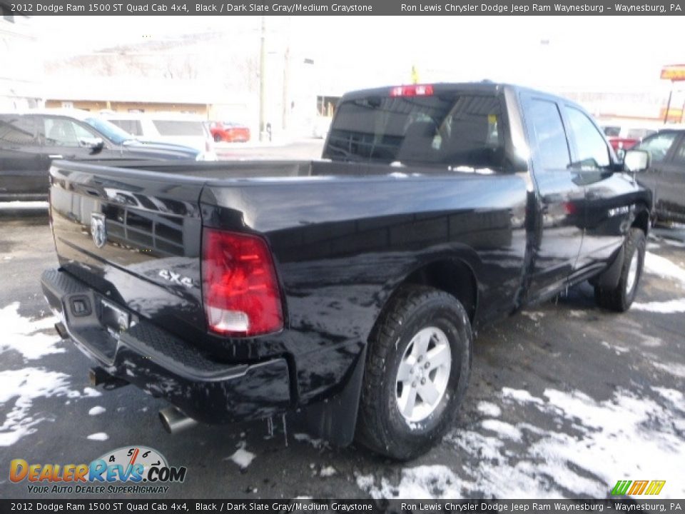 2012 Dodge Ram 1500 ST Quad Cab 4x4 Black / Dark Slate Gray/Medium Graystone Photo #6