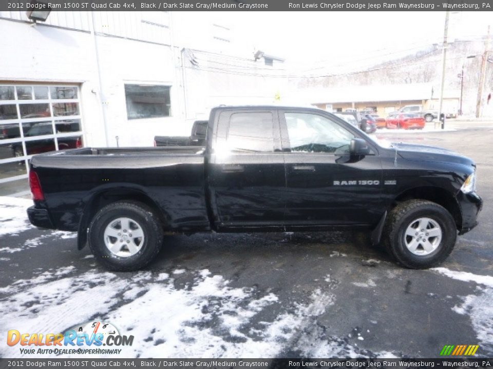 2012 Dodge Ram 1500 ST Quad Cab 4x4 Black / Dark Slate Gray/Medium Graystone Photo #7