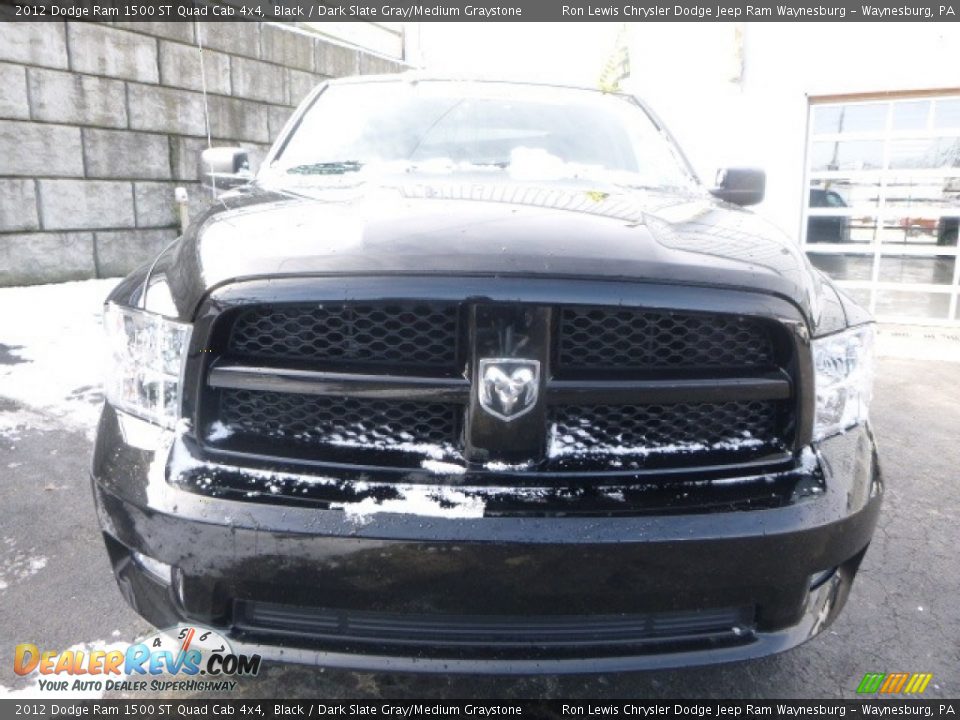 2012 Dodge Ram 1500 ST Quad Cab 4x4 Black / Dark Slate Gray/Medium Graystone Photo #11