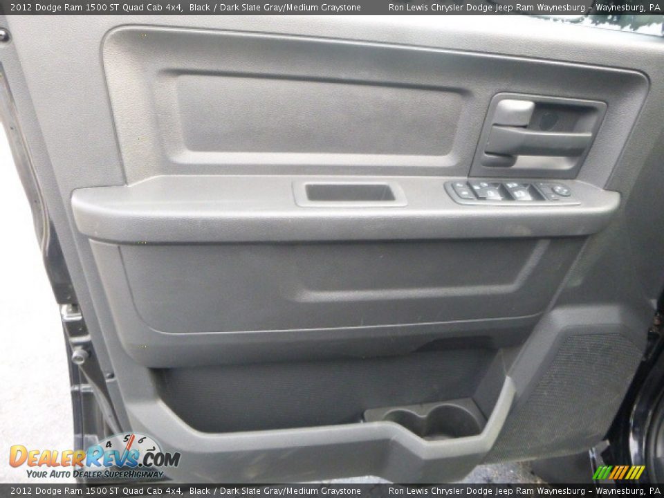 2012 Dodge Ram 1500 ST Quad Cab 4x4 Black / Dark Slate Gray/Medium Graystone Photo #12