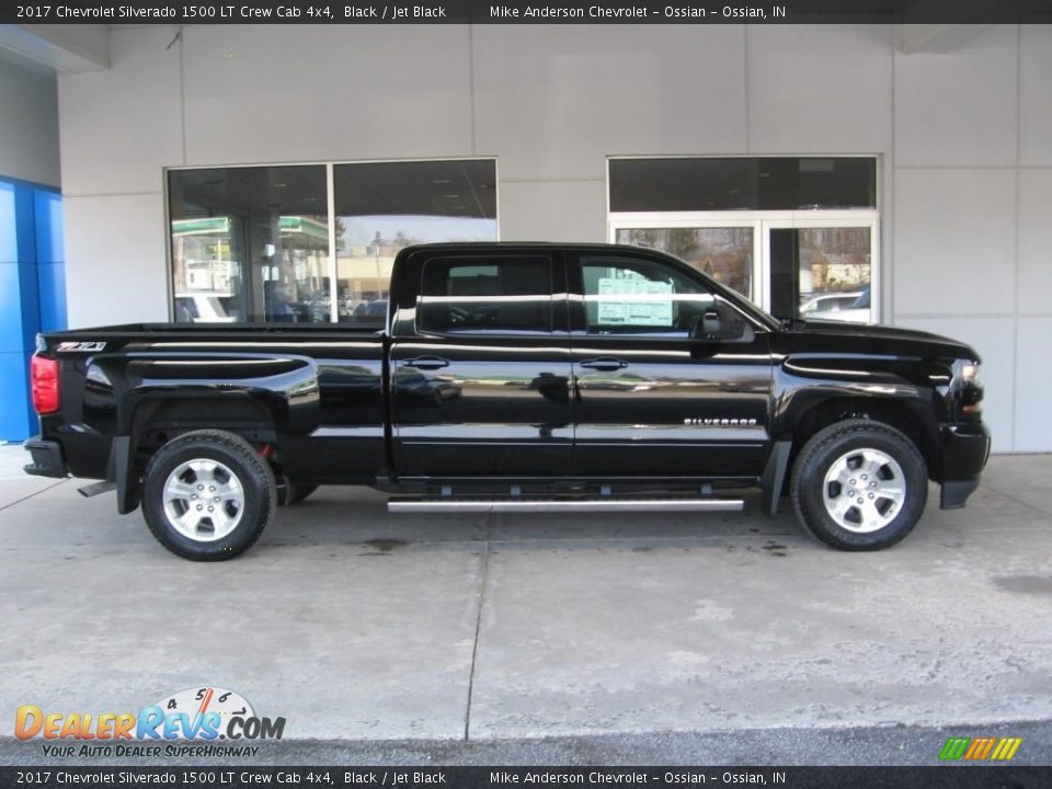 2017 Chevrolet Silverado 1500 LT Crew Cab 4x4 Black / Jet Black Photo #2