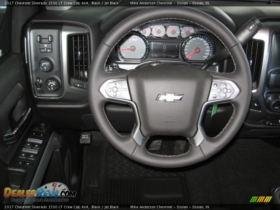 2017 Chevrolet Silverado 1500 LT Crew Cab 4x4 Black / Jet Black Photo #4