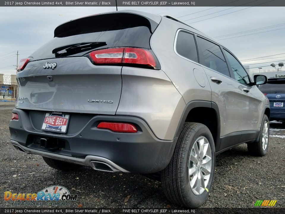 2017 Jeep Cherokee Limited 4x4 Billet Silver Metallic / Black Photo #4