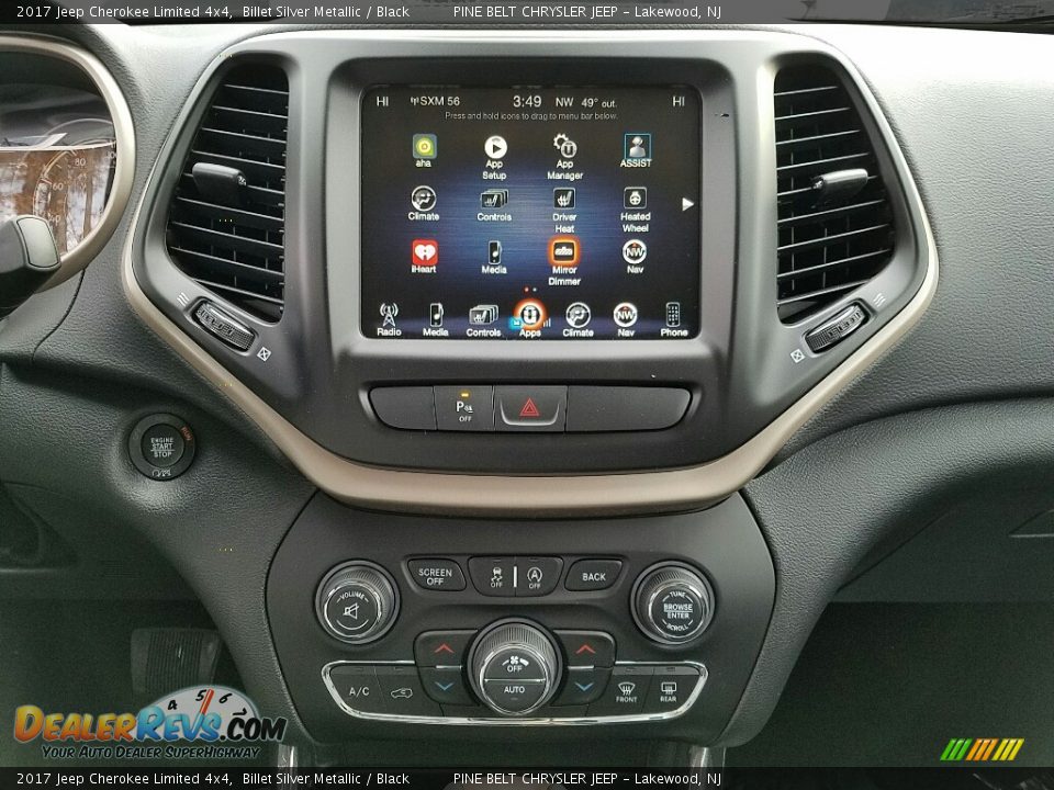 2017 Jeep Cherokee Limited 4x4 Billet Silver Metallic / Black Photo #9
