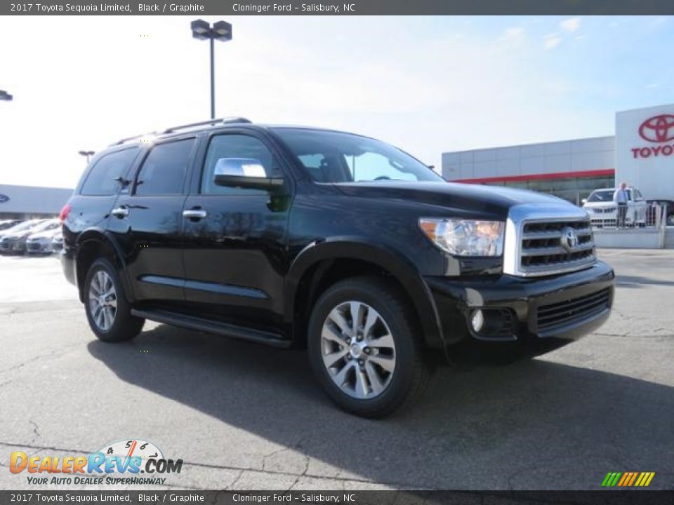 2017 Toyota Sequoia Limited Black / Graphite Photo #1