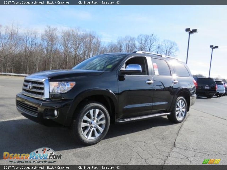 2017 Toyota Sequoia Limited Black / Graphite Photo #3
