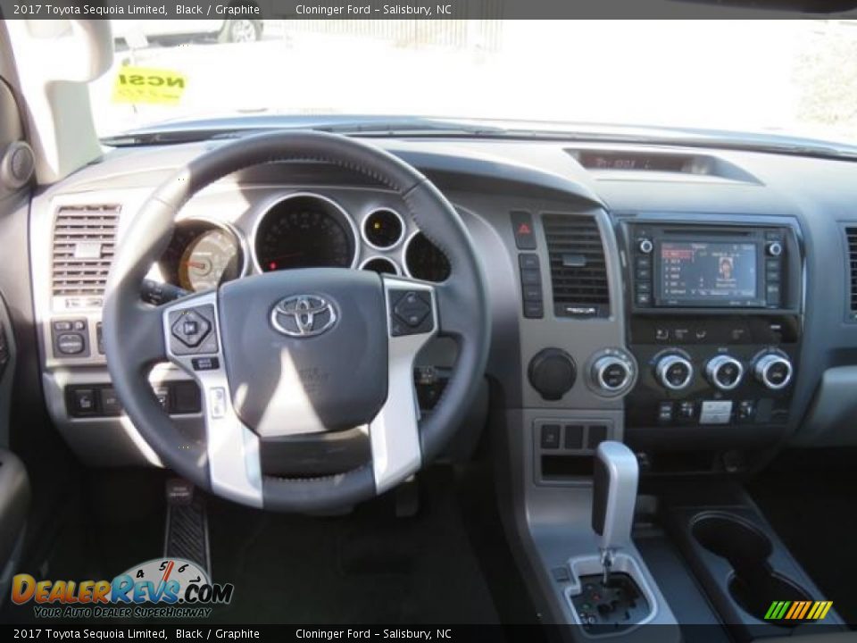 2017 Toyota Sequoia Limited Black / Graphite Photo #5