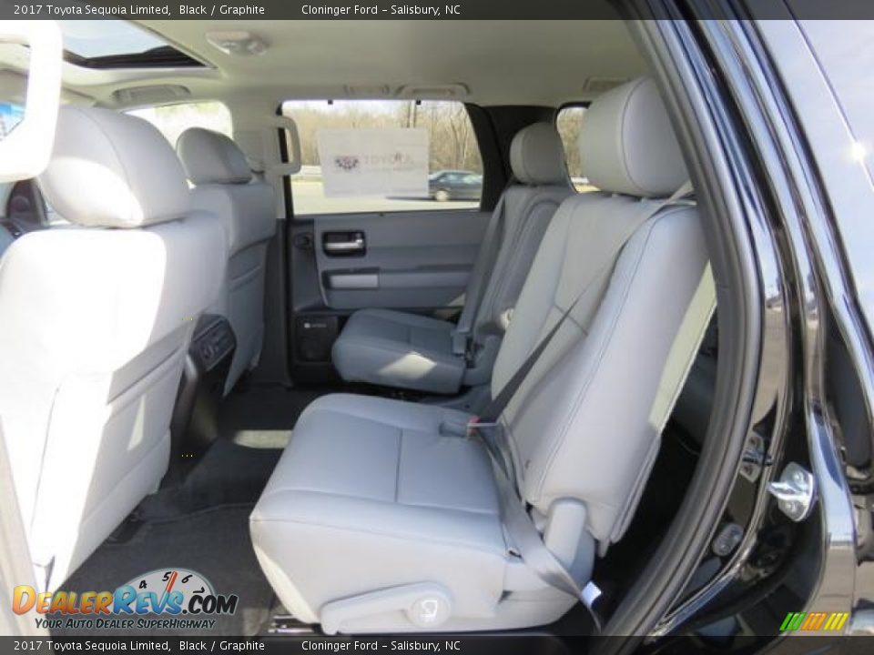 2017 Toyota Sequoia Limited Black / Graphite Photo #7