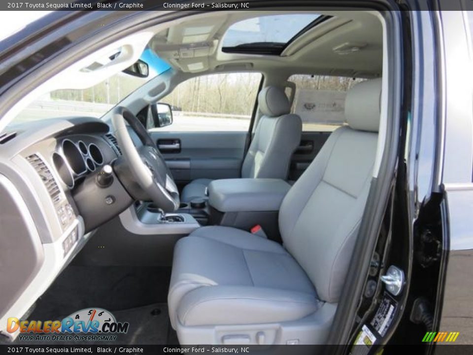 2017 Toyota Sequoia Limited Black / Graphite Photo #9