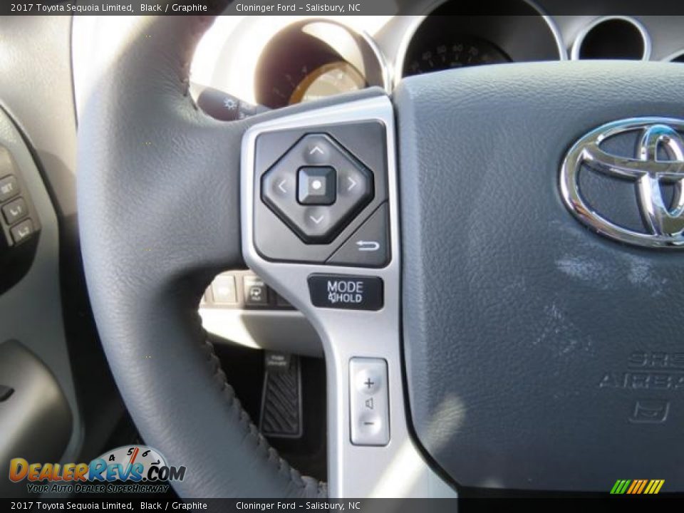 2017 Toyota Sequoia Limited Black / Graphite Photo #14