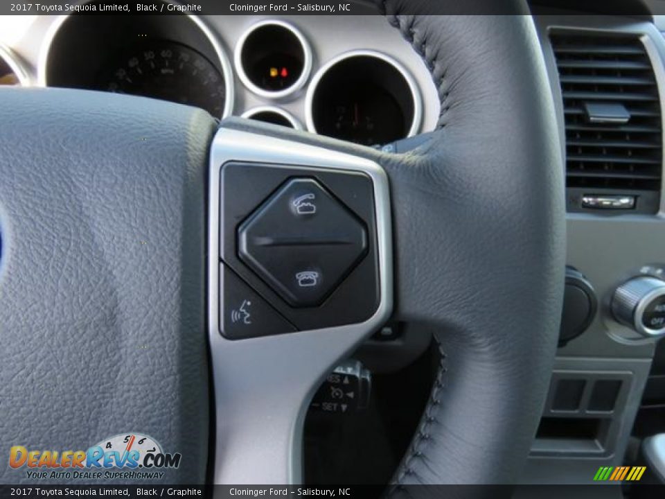 2017 Toyota Sequoia Limited Black / Graphite Photo #15