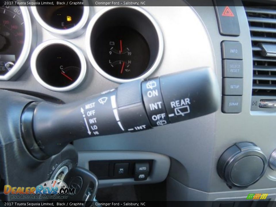 2017 Toyota Sequoia Limited Black / Graphite Photo #17