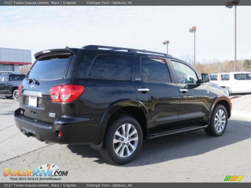 2017 Toyota Sequoia Limited Black / Graphite Photo #25