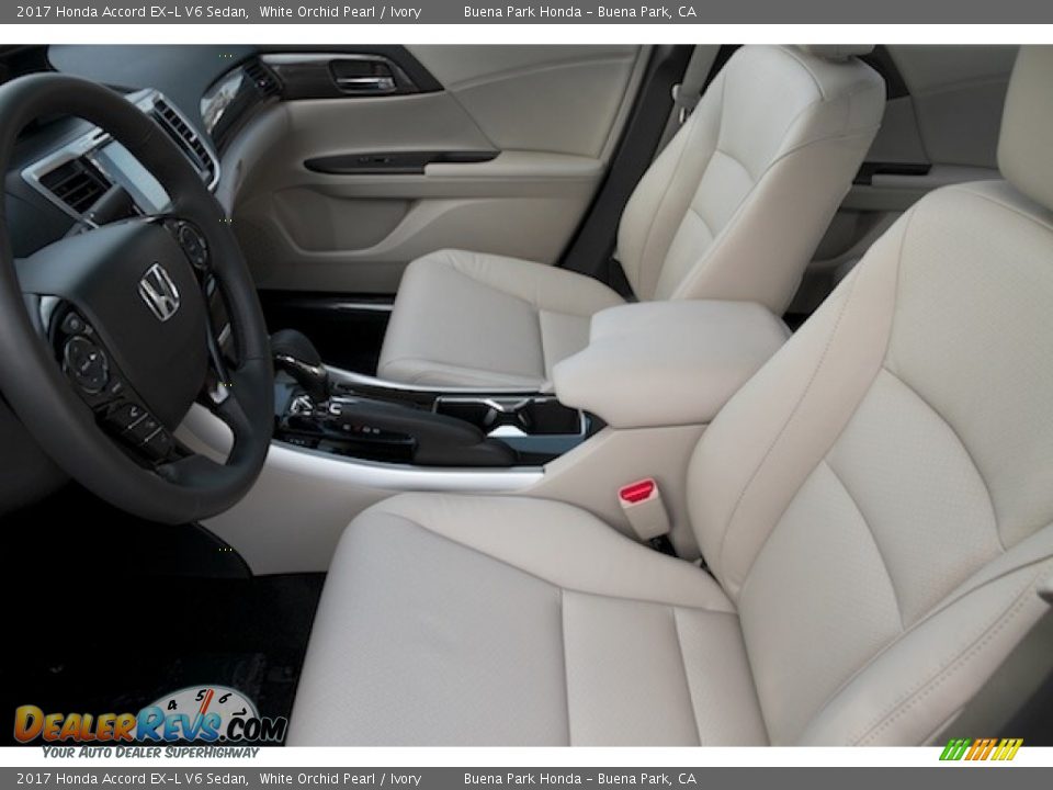 Ivory Interior - 2017 Honda Accord EX-L V6 Sedan Photo #9