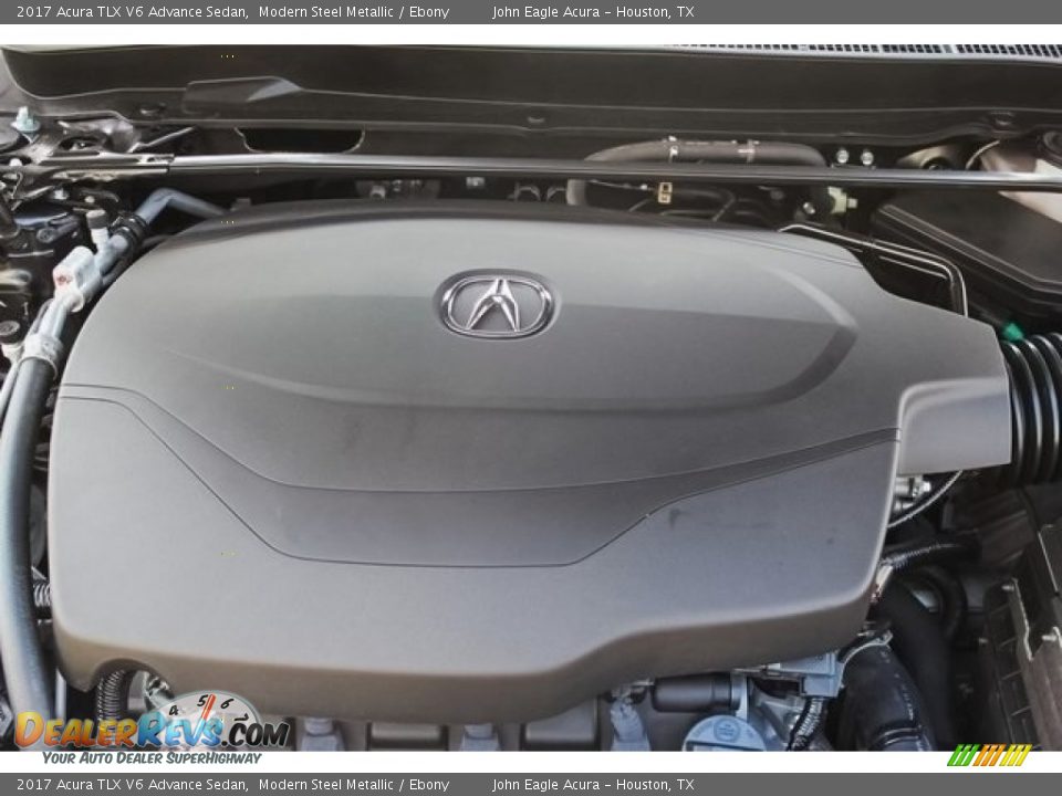 2017 Acura TLX V6 Advance Sedan Modern Steel Metallic / Ebony Photo #21